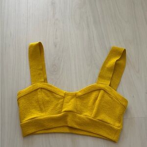 Zara chartreuse Women's Top